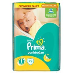 Prima Bebek Bezi Aktif Bebek Yenidoğan Ekonomik Paketi 1 Beden 72 Adet