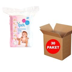 İpek Bebek Temizleme Pamuğu 60 Adet x 30 Paket