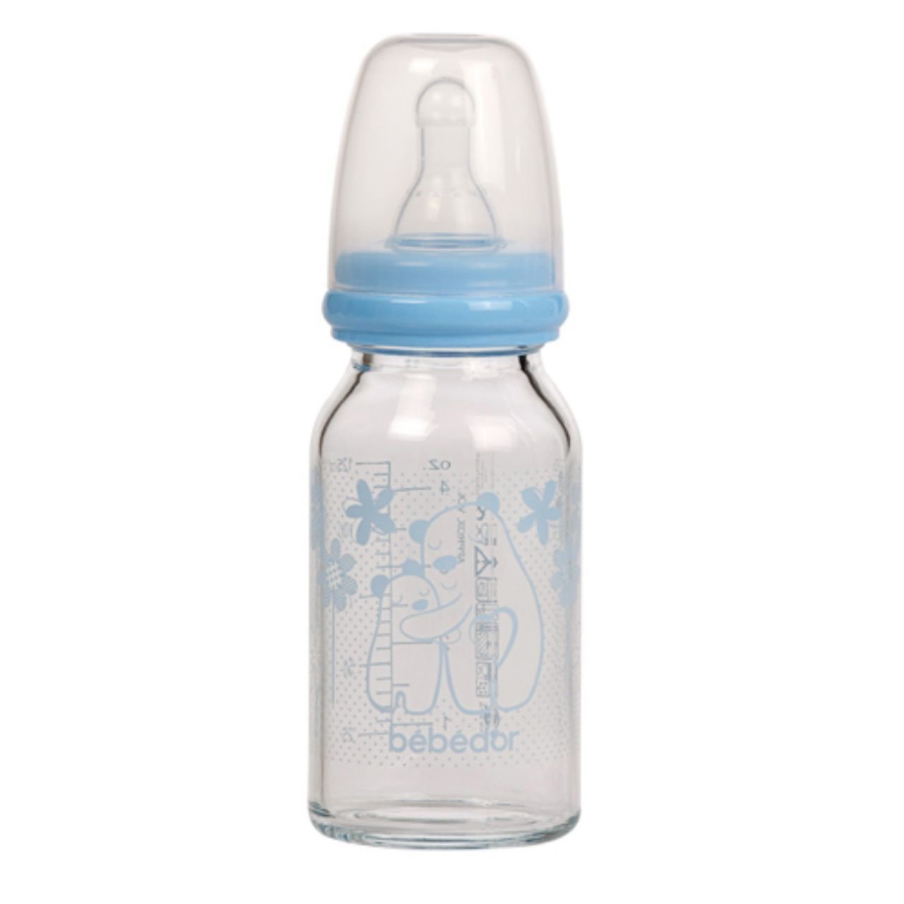 Bebedor 40302 Isıya Dirençli Cam Biberon 3+Ay Mavi