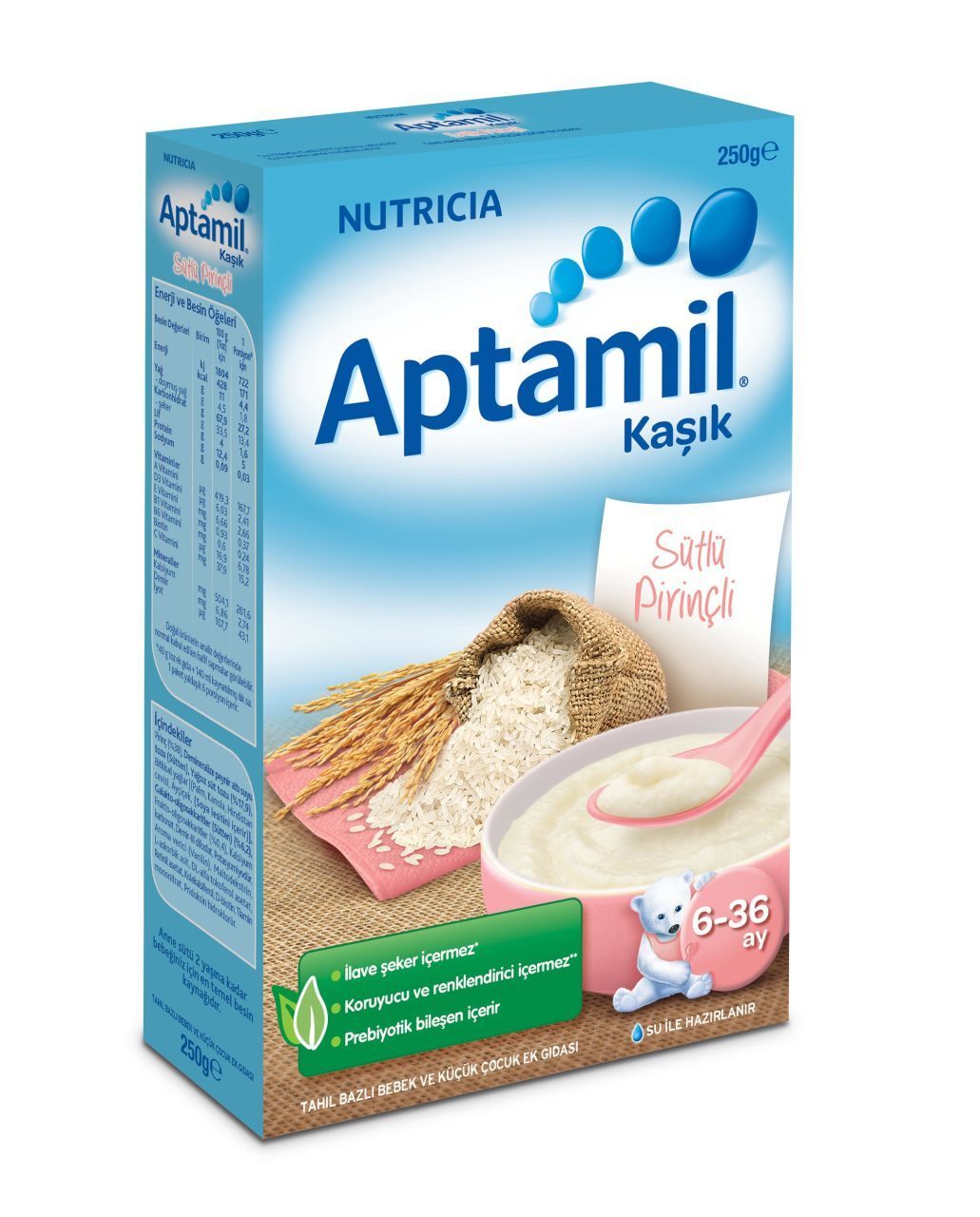 Milupa Aptamil Sütlü Pirinçli 250 gr 6-36 Ay