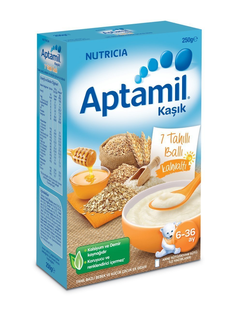 Milupa Aptamil 7 Tahıllı Ballı 250 gr 6-36 Ay