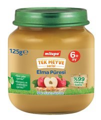 Milupa Tek Meyve Serisi Kavanoz Maması Elma Püresi 125 gr 6 + Ay