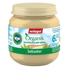 Milupa Organik Kavanoz Maması Tavuklu Karışık Sebzeli 125 gr 6 + Ay
