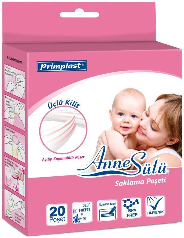 PrimPlast Süt Saklama Poşeti 20 Adet