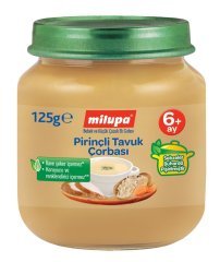 Milupa Ek Gıdası Kavanoz Çorba Pirinçli Tavuk 125 gr 6 + Ay