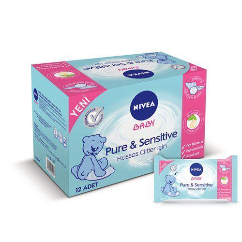 Nivea Baby Pure & Sensitive Islak Mendil 12'li 480 Yaprak