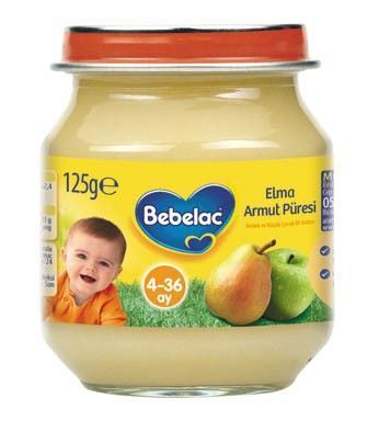 Bebelac Kavanoz Maması Elma Armut Püresi 125 gr