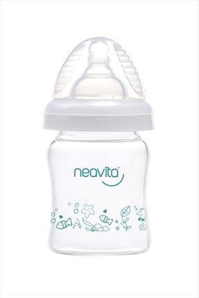 Neavita 16111 Geniş Ağızlı Cam Biberon 120 ml 0 + Ay Pembe