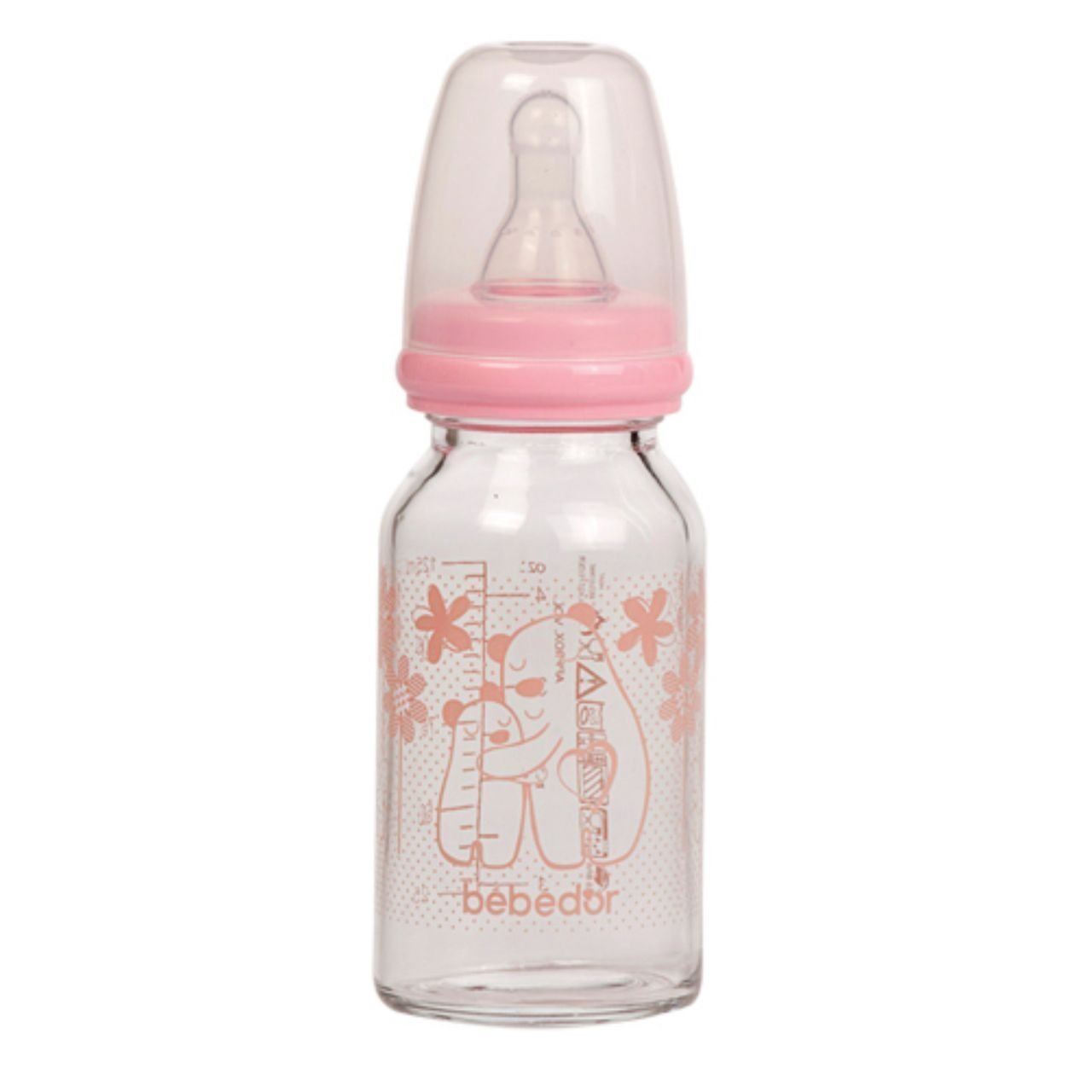 Bebedor 40302 Isıya Dirençli Cam Biberon 3+Ay Pembe