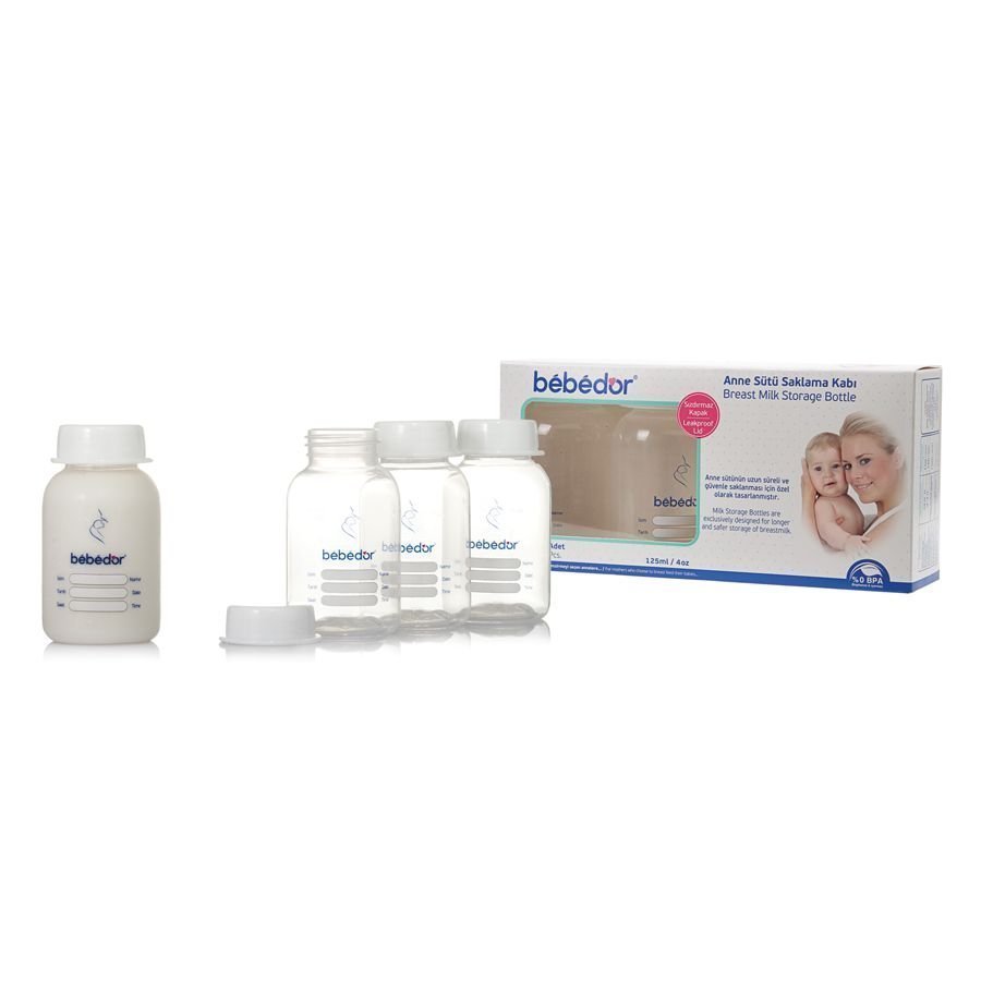 Bebedor 8679 Anne Sütü Saklama Kabı 125 ml 4 Adet