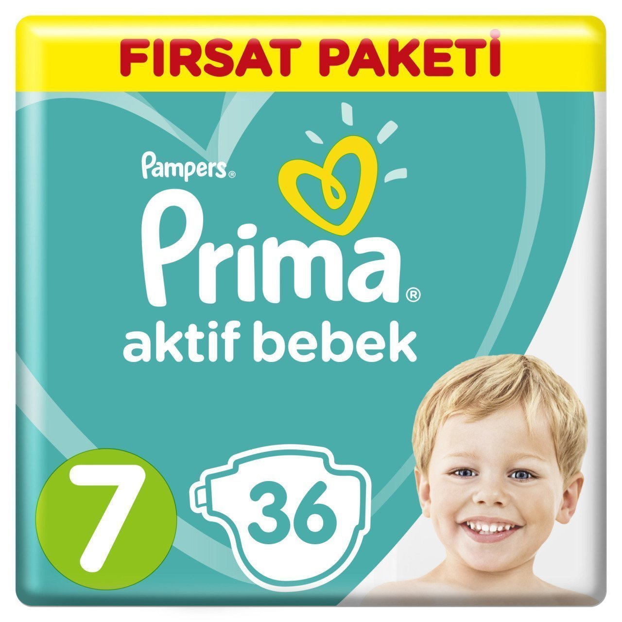 Prima Aktif Bebek Bezi Fırsat Paketi 7 Beden Large 36 Adet