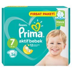 Prima Aktif Bebek Bezi Fırsat Paketi 7 Beden Large 72 Adet