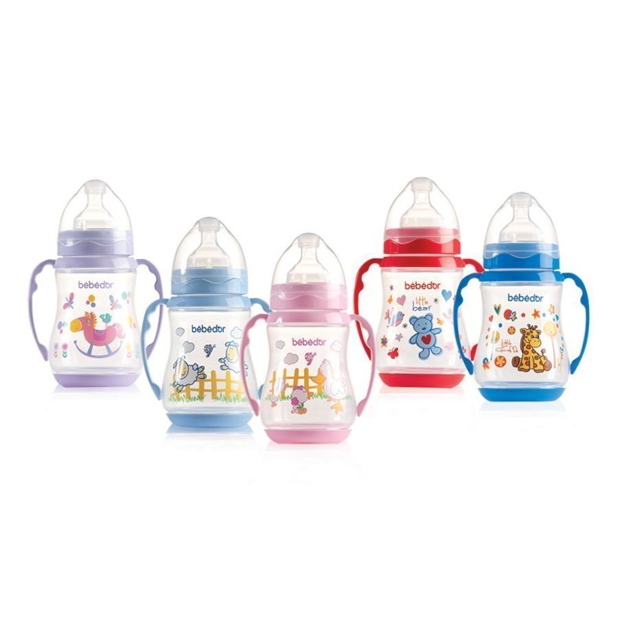 Bebedor 89322 Geniş Ağızlı Biberon 3+ Ay Orta Akış 250 ml Pembe