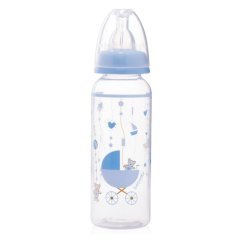 Bebedor 24302 Desenli PP Biberon Orta Akış 3+ Ay 250 ml Mavi