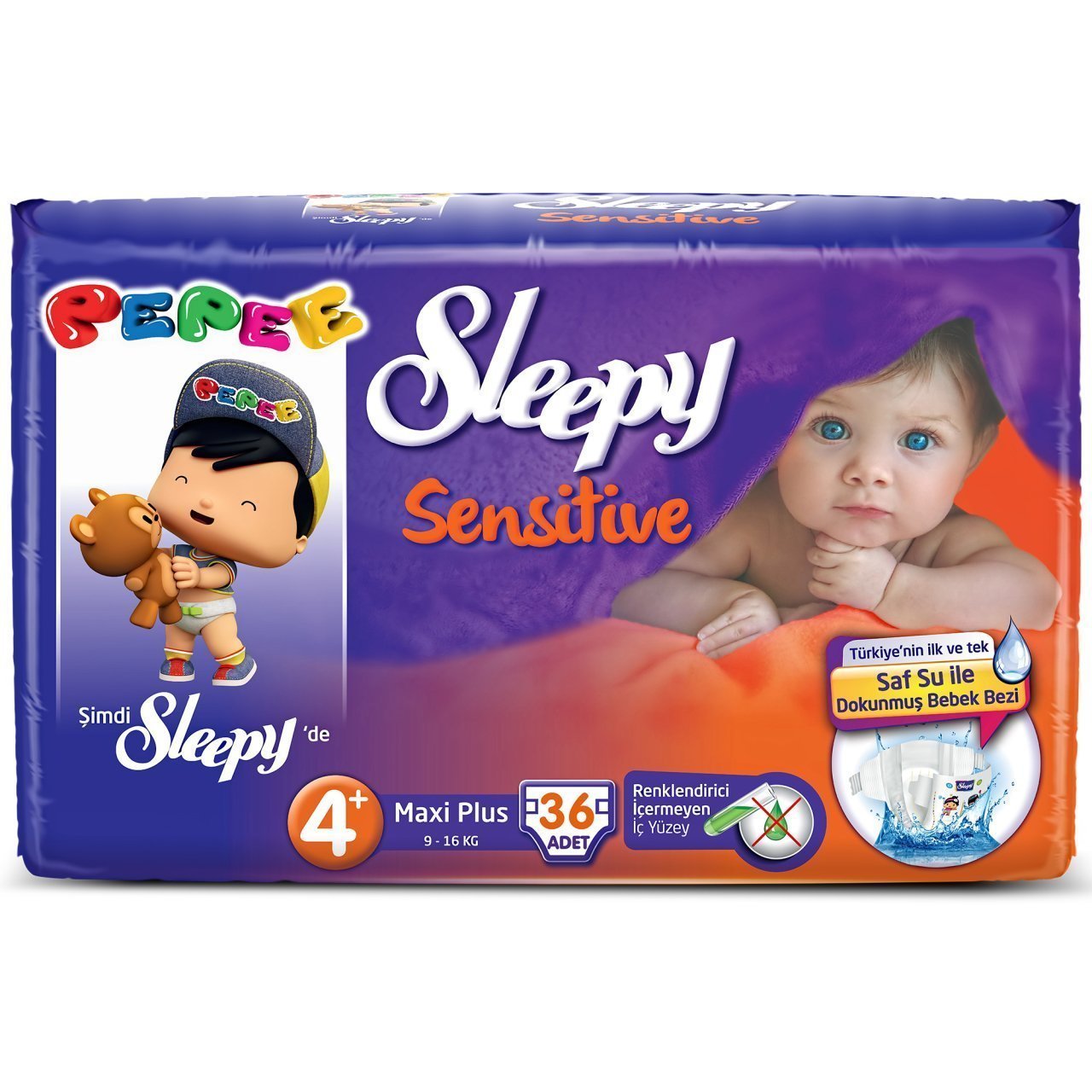 Sleepy Sensitive No:4+ Maxi Plus 36 Adet Bebek Bezi