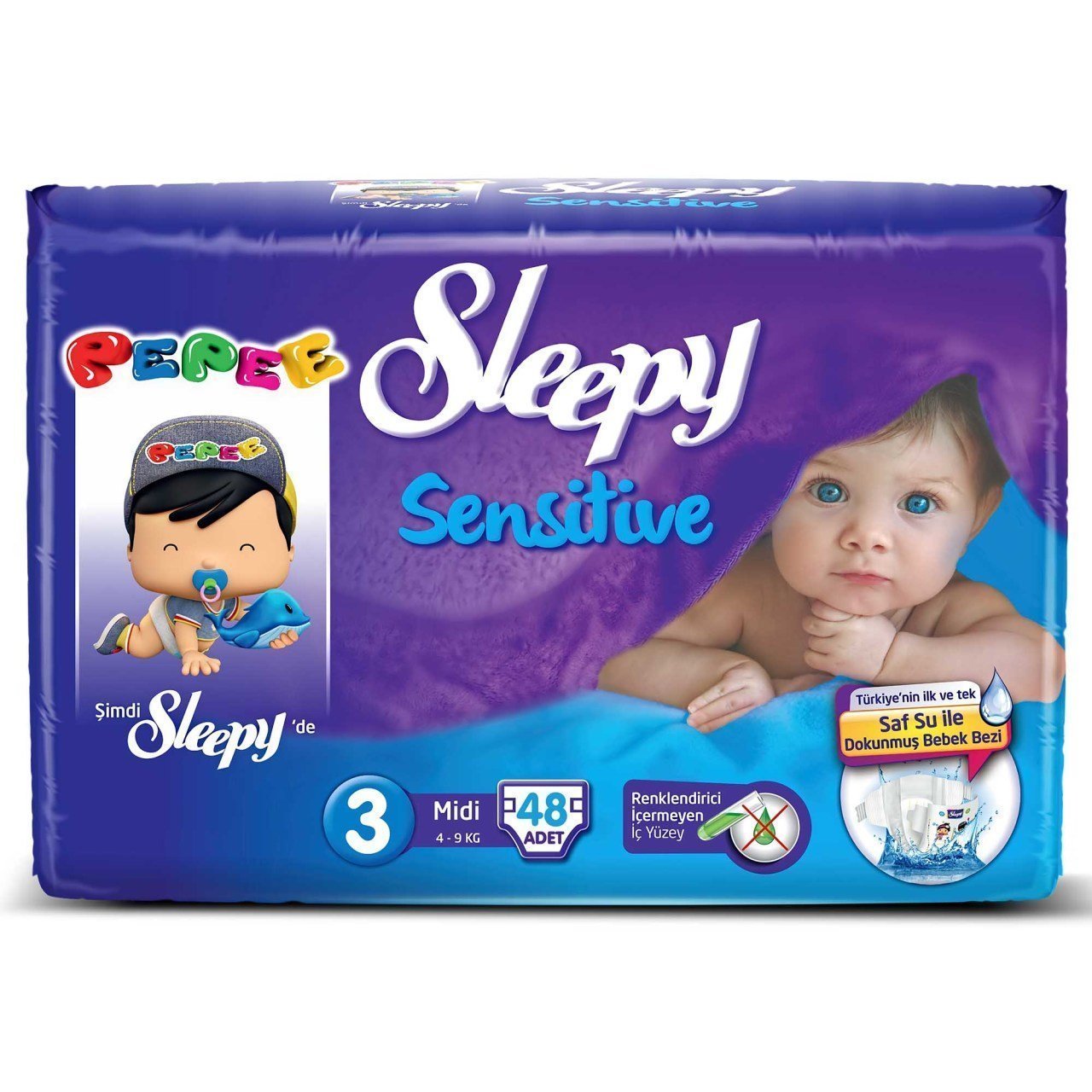 Sleepy Sensitive No:3 Midi 48 Adet Bebek Bezi
