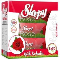 Sleepy Gül Kokulu Islak Mendil 3 x 50 Adet