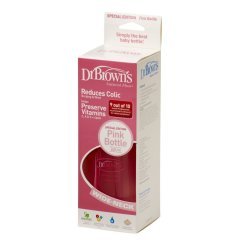 Dr. Brown's Geniş Ağızlı Biberon PP Pembe 240 ml