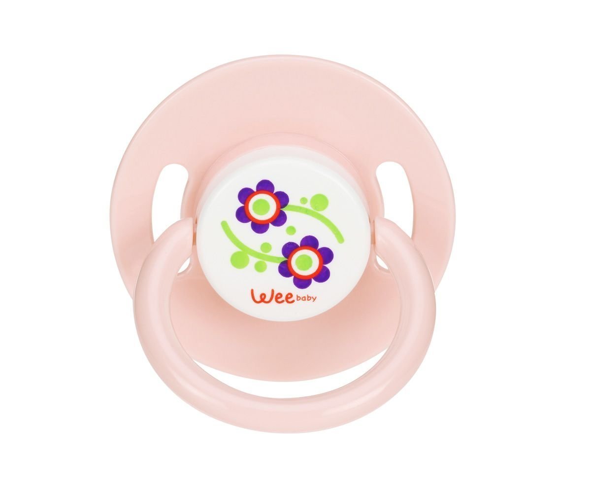 Wee Baby 855 Mat Yuvarlak Gövdeli Yuvarlak Uçlu Askılı No:1 0-6 Ay Emzik