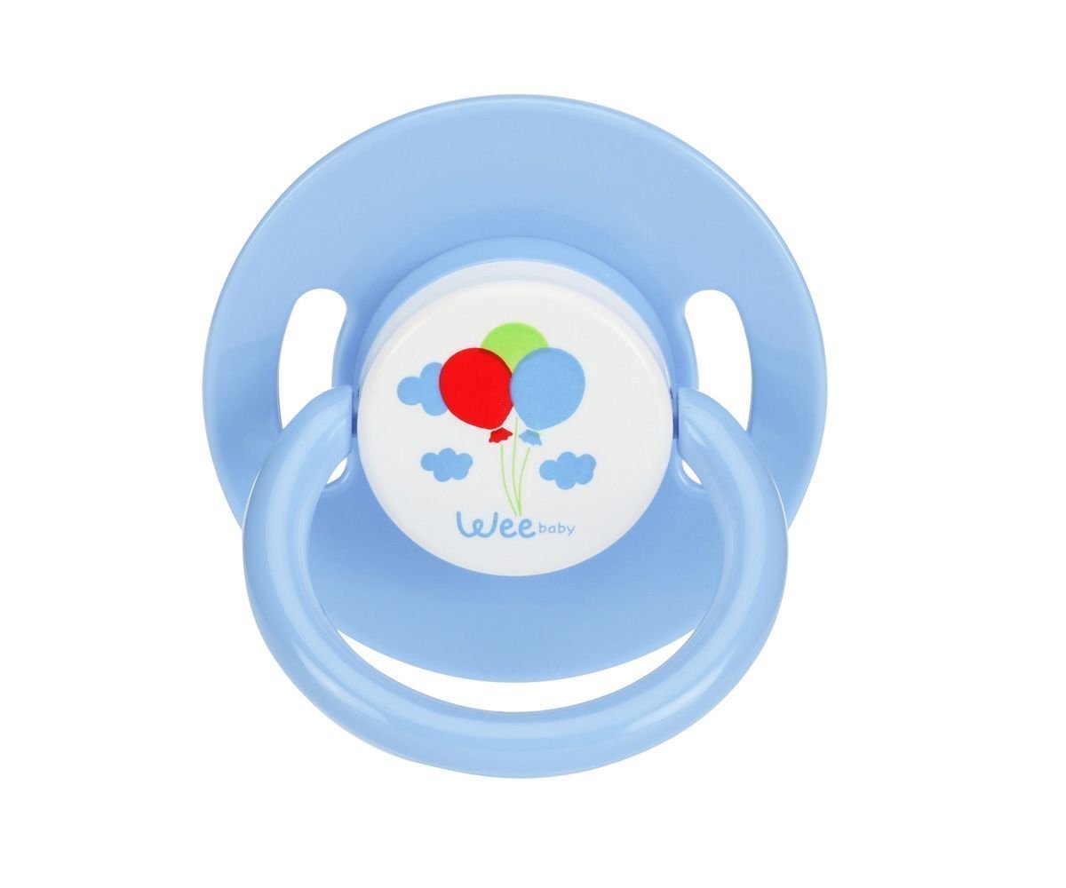 Wee Baby 855 Mat Yuvarlak Gövdeli Yuvarlak Uçlu Askılı No:1 0-6 Ay Emzik