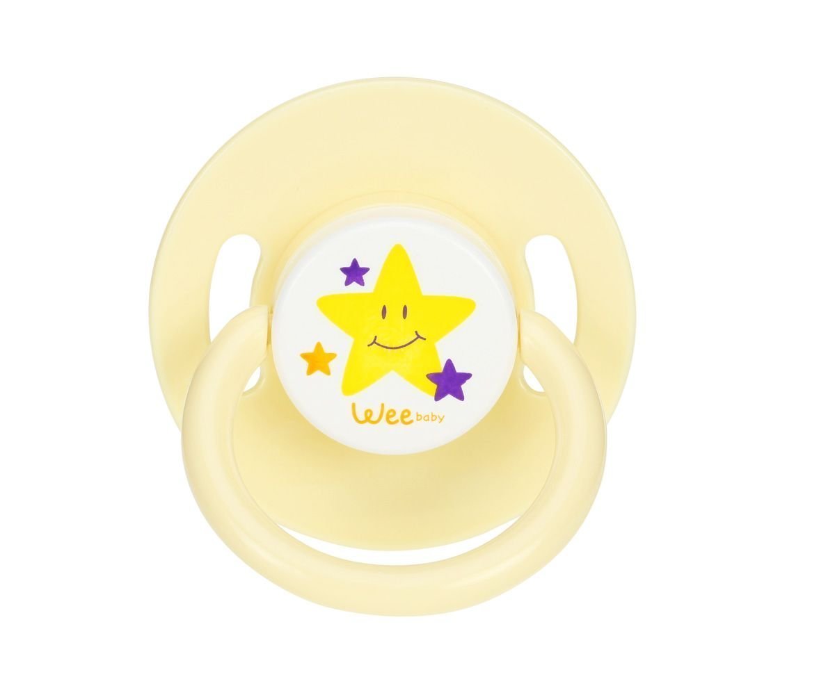 Wee Baby 855 Mat Yuvarlak Gövdeli Yuvarlak Uçlu Askılı No:1 0-6 Ay Emzik