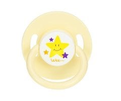Wee Baby 855 Mat Yuvarlak Gövdeli Yuvarlak Uçlu Askılı No:1 0-6 Ay Emzik