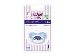 Wee Baby 871 Silikon Mat Gövdeli Desenli Damla Uçlu No:1 0-6 Ay Emzik