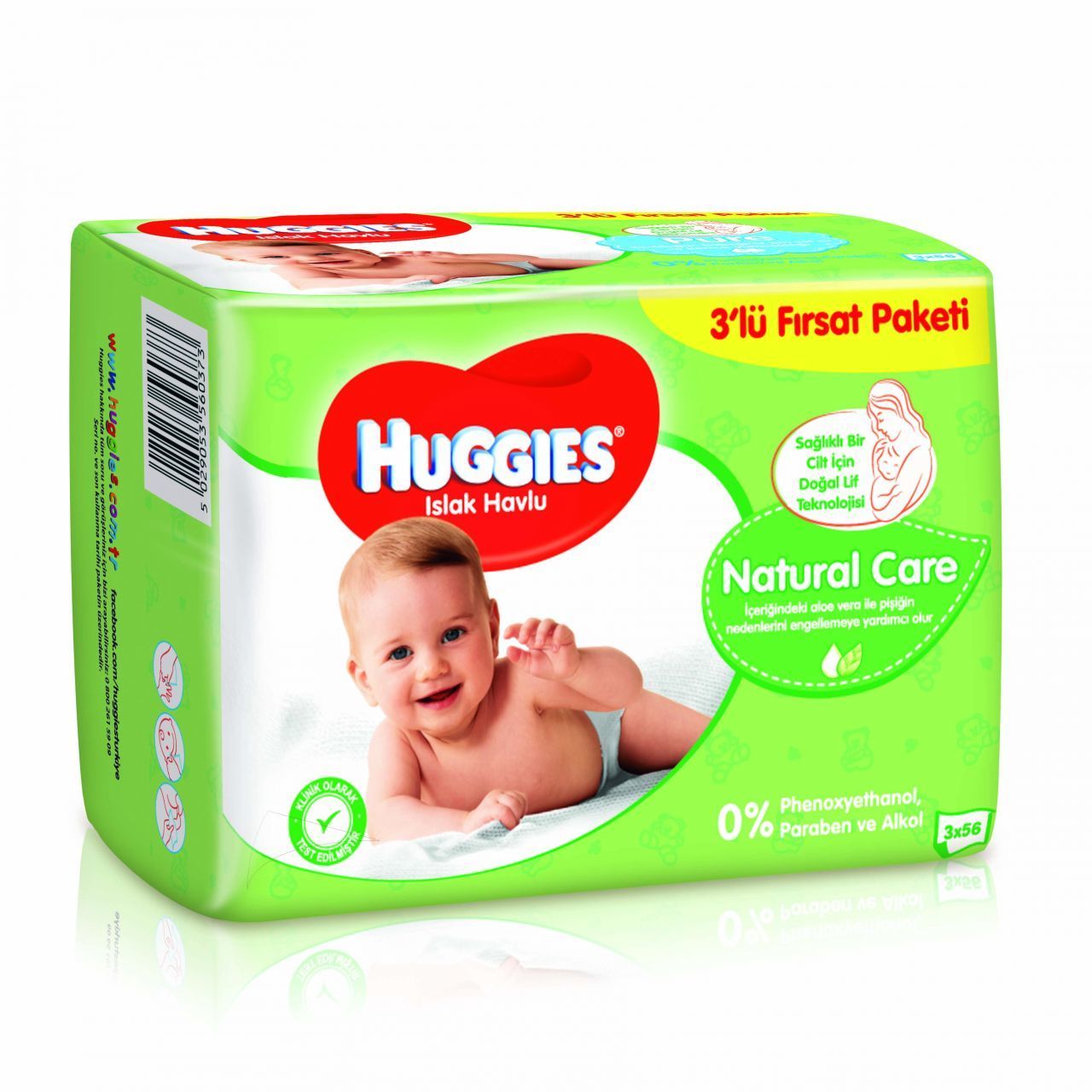 Huggies Natural Care Doğal Bakım Bebek Islak Mendil 3 Adet