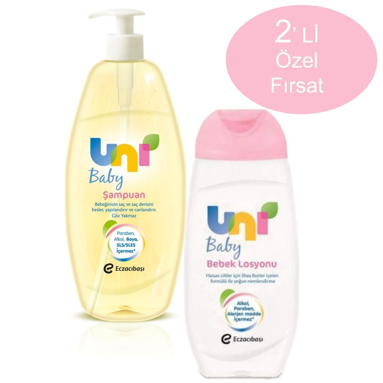 Uni Baby Bebek Losyonu 200 ml + Bebek Şampuanı 500 ml