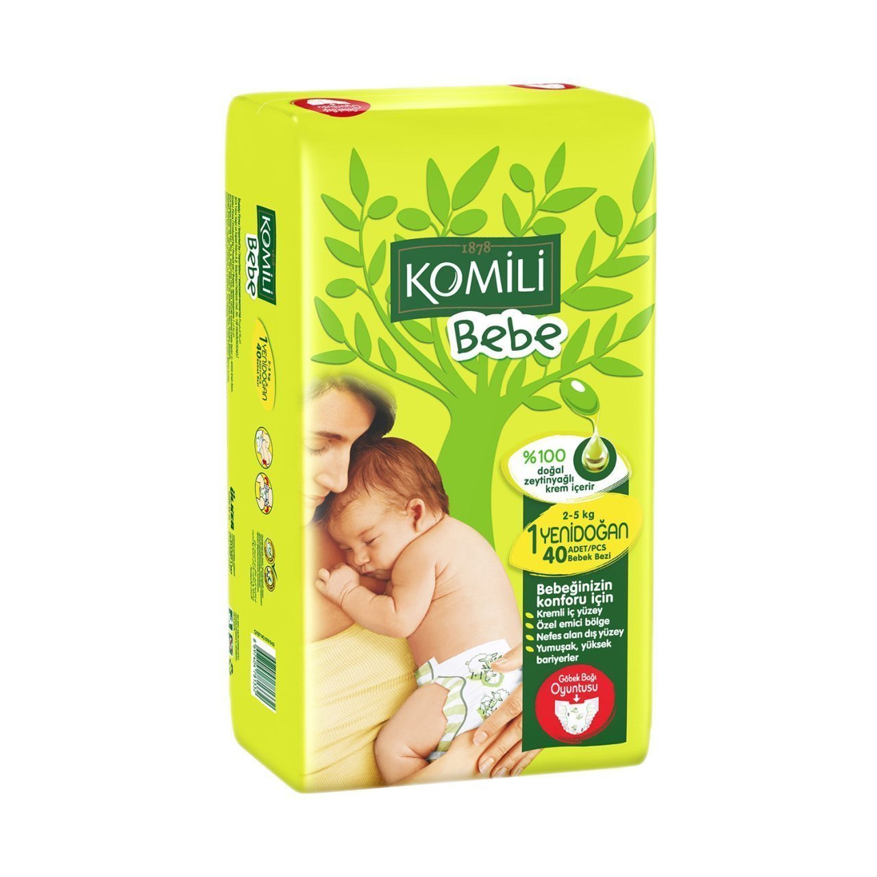 Komili Bebe YeniDoğan No:1 Bebek Bezi 40 Adet