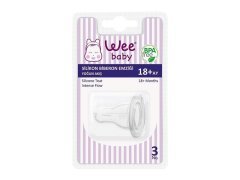 Wee Baby 822 Silikon Biberon Emziği Yumuşak Akış 18+ Ay