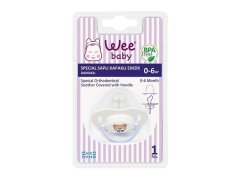 Wee 781 Specıal Saplı Kapaklı Damaklı Emzik 0-6 Ay Mavi Ayıcık