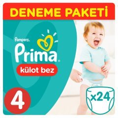 Prima Külot Bebek Bezi Deneme Paketi 4 Beden Maxi 24 Adet