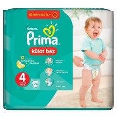 Prima Külot Bebek Bezi Deneme Paketi 4 Beden Maxi 24 Adet