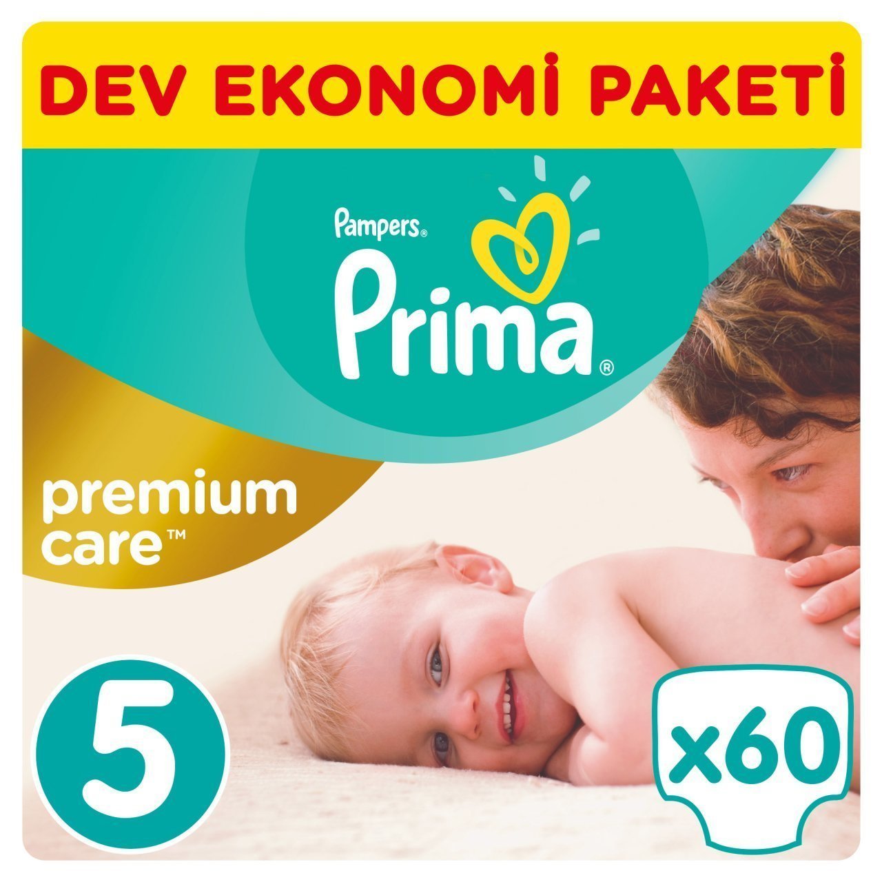 Prima Premium Care 5 Beden Junior Dev Ekonomi 60 Adet Bebek Bezi
