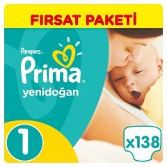 Prima Yeni Bebek Fırsat Paketi Yenidoğan 1 Beden 138 Adet
