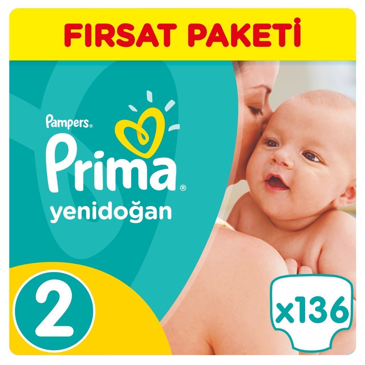 Prima Yeni Bebek Fırsat Paketi 2 Beden 136 Adet