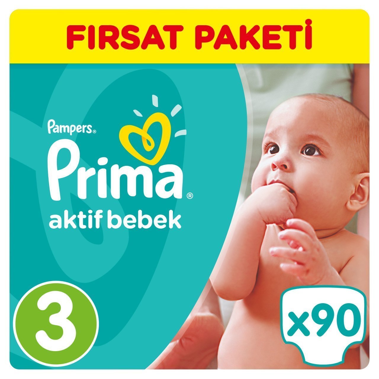 Prima Aktif Bebek Fırsat Paketi 3 Beden 90 Adet