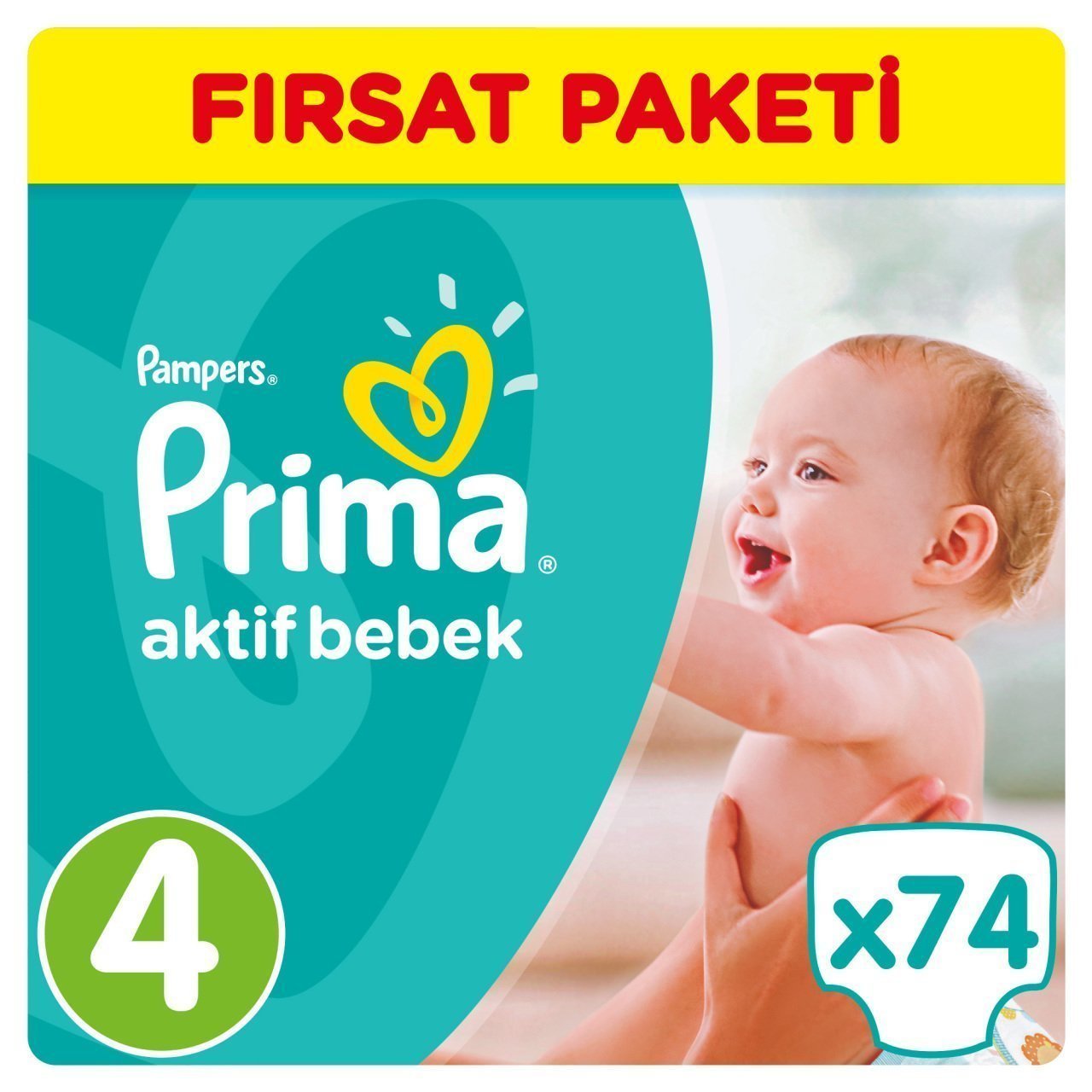 Prima Aktif Bebek Fırsat Paketi 4 Beden 74 Adet