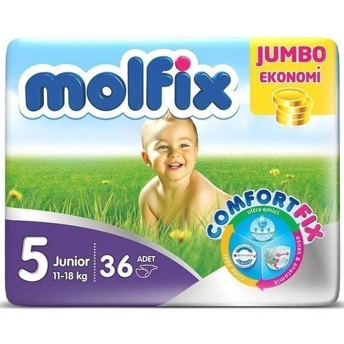 Molfix Jumbo No:5 Junior 36 Adet Bebek Bezi