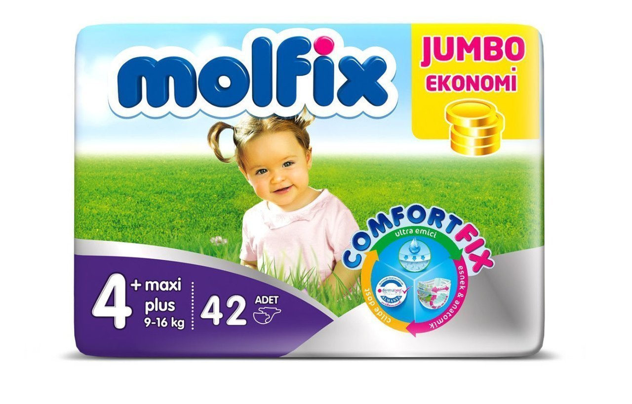 Molfix Jumbo No:4+ Maxi Plus 42 Adet Bebek Bezi