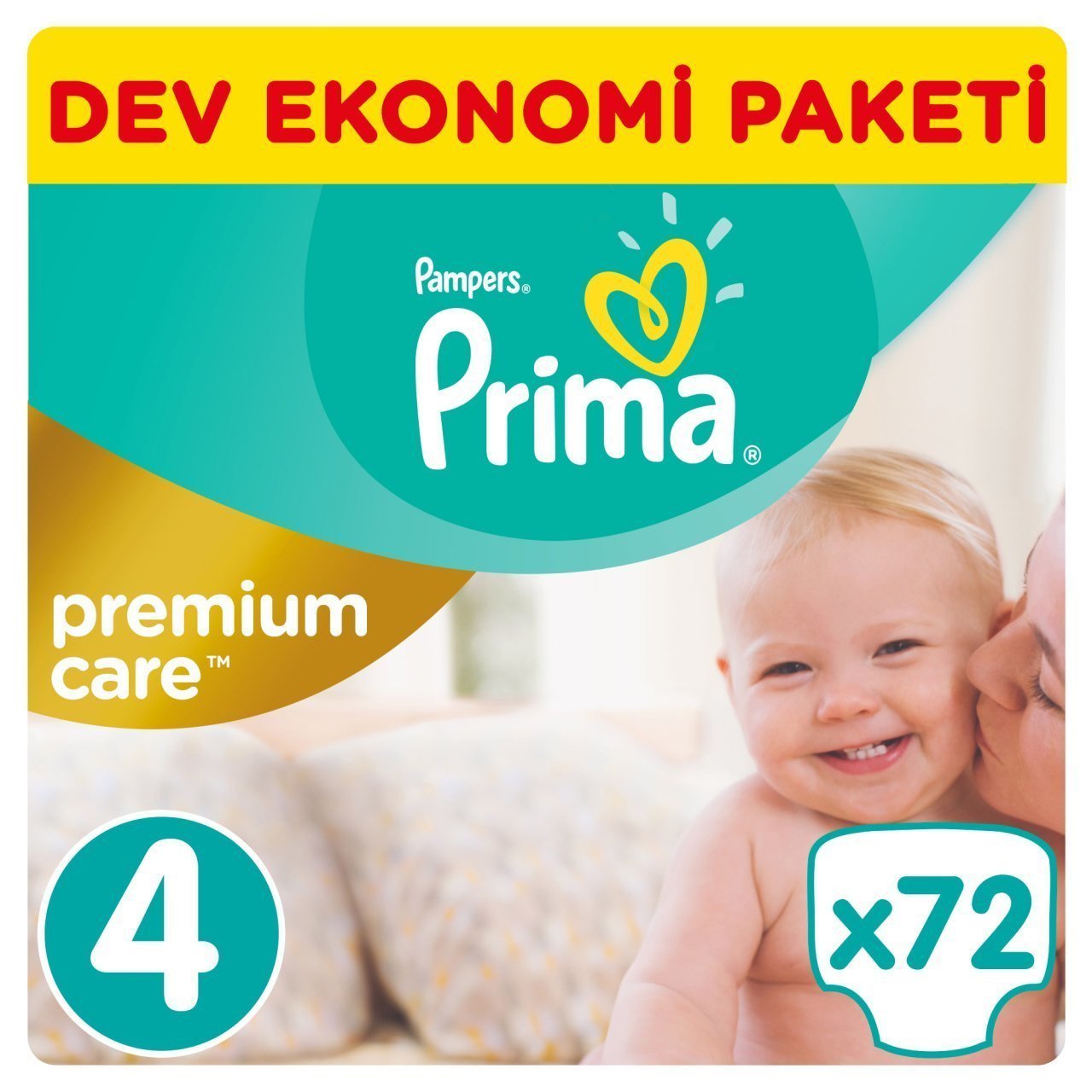 Prima Bebek Bezi Premium Care Dev Ekonomi Paketi 4 Beden 72 Adet
