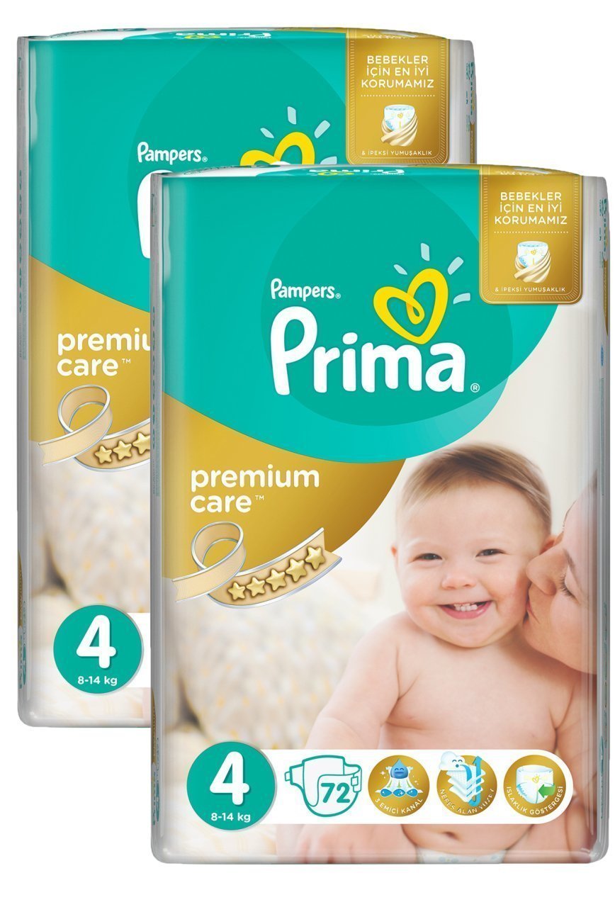Prima Bebek Bezi Premium Care Dev Ekonomi Paketi 4 Beden 144 Adet
