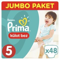 Prima Külot Bebek Bezi Jumbo Paket 5 Beden 48 Adet