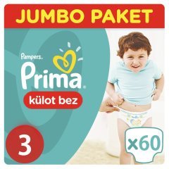 Prima Külot Bebek Bezi Jumbo Paket 3 Beden 60 Adet