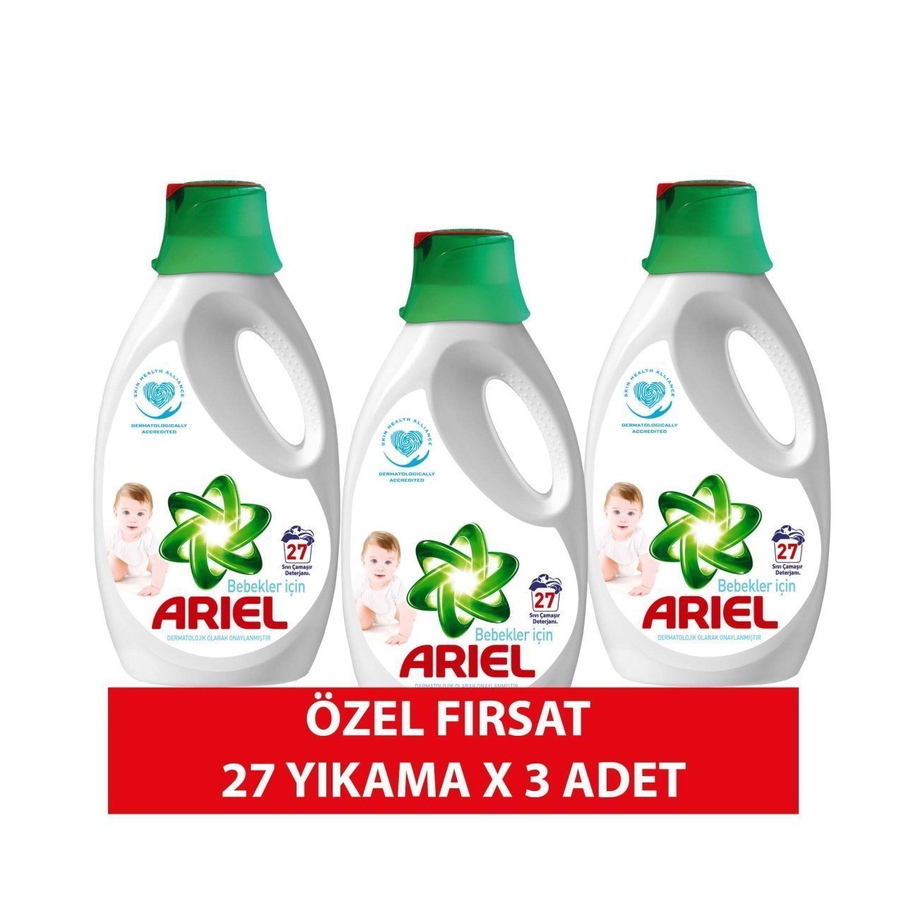 Ariel Bebekler için Sıvı Çamaşır Deterjanı 27 Yıkama x 3 Adet