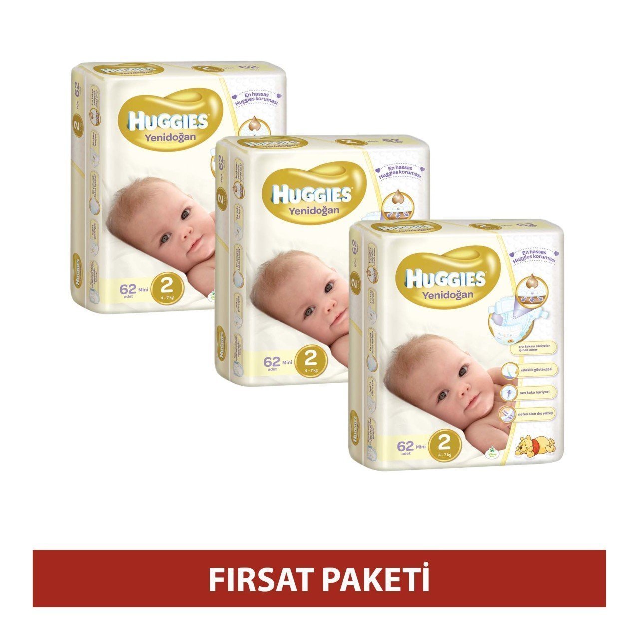 Huggies Bebek Bezi Mini No:2 Yenidoğan 186 Adet