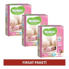Huggies Bebek Bezi Midi No:3 Kız 150 Adet