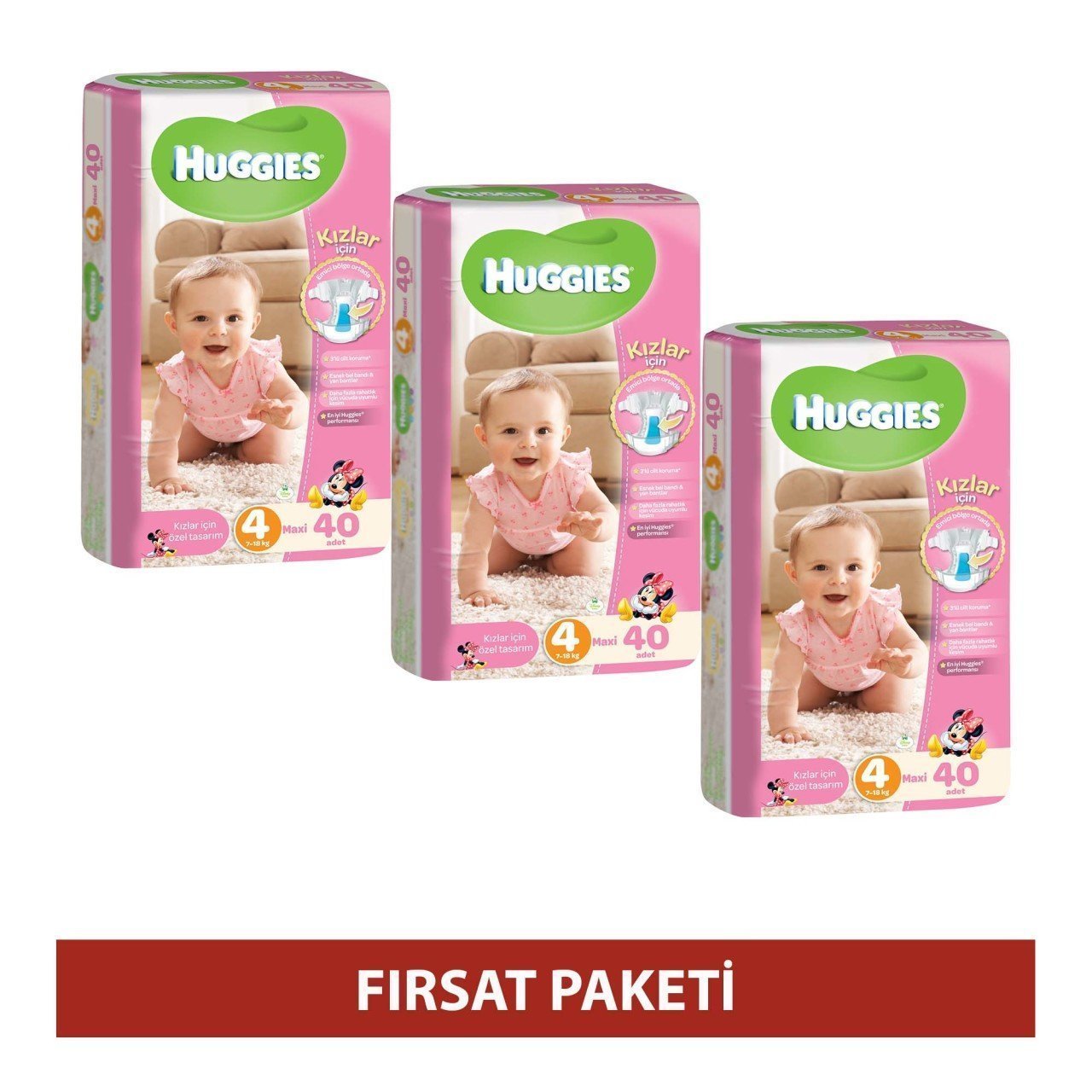 Huggies Bebek Bezi Maxi No:4 Kız Bebek 120 Adet