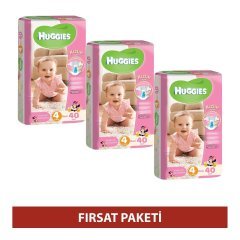 Huggies Bebek Bezi Maxi No:4 Kız Bebek 120 Adet